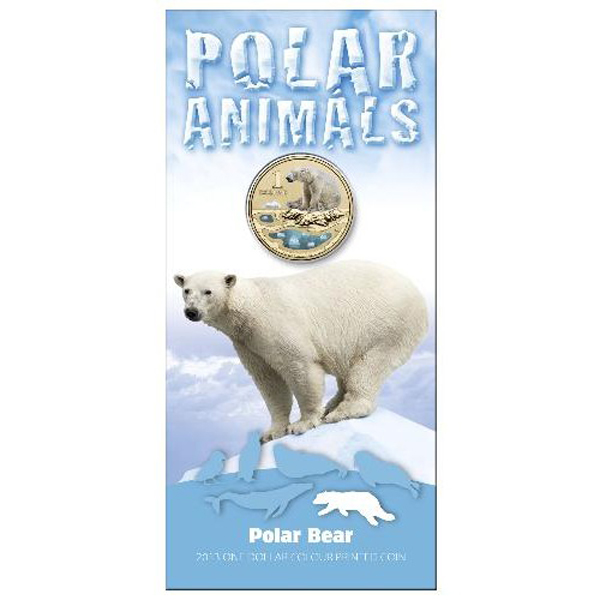 2013 $1 Australian Polar Animal Coloured Coin Series– Polar Bear - Image 3