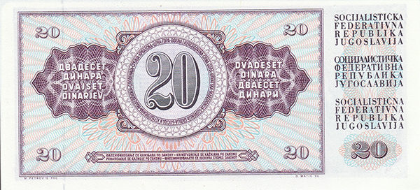 Yugoslavia, Uncirculated Set of Dinara 5;10;20;50;100;500;1000, Issued from 1968-1986. ROW 147. - Image 7