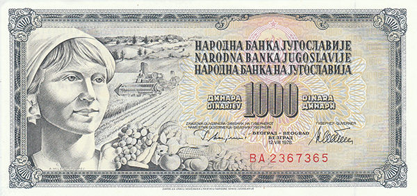 Yugoslavia, Uncirculated Set of Dinara 5;10;20;50;100;500;1000, Issued from 1968-1986. ROW 147. - Image 14