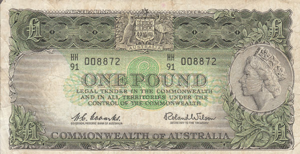 Australia's 1 Pound featuring Queen Elizabeth II.ROW124. - Image 2