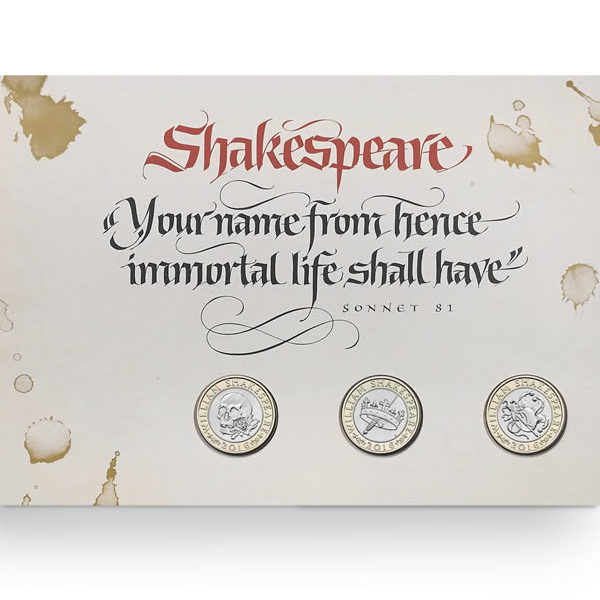 UK?s Shakespeare Coin And Stamp Set Commemorating 400 Anniversary. ROW185. - Image 2