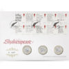 UK?s Shakespeare Coin And Stamp Set Commemorating 400 Anniversary. ROW185.