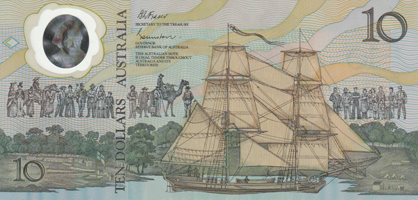 Australia's Commemorative $10 banknote. First polymer banknote. ROW201. - Image 2