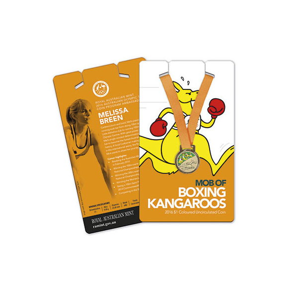 2016 $1 Uncirculated Boxing Kangaroo Athletics. ROW223.