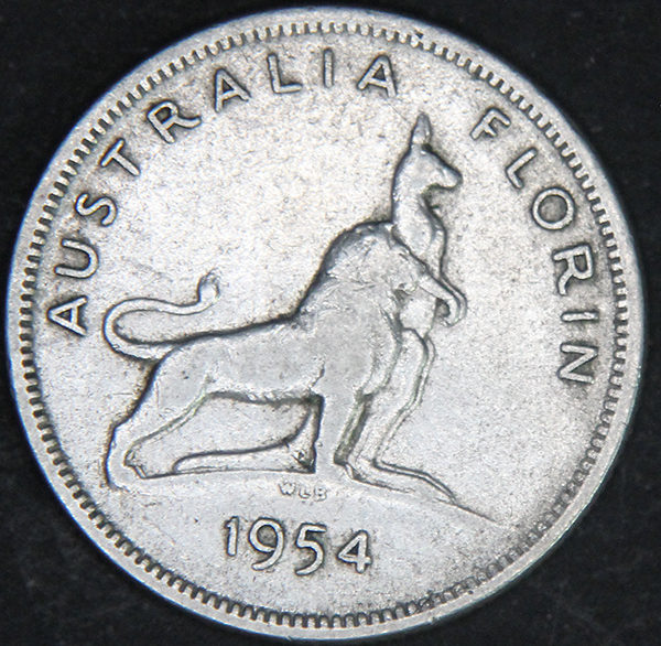 1954 Commemorative Florin. ROW251.