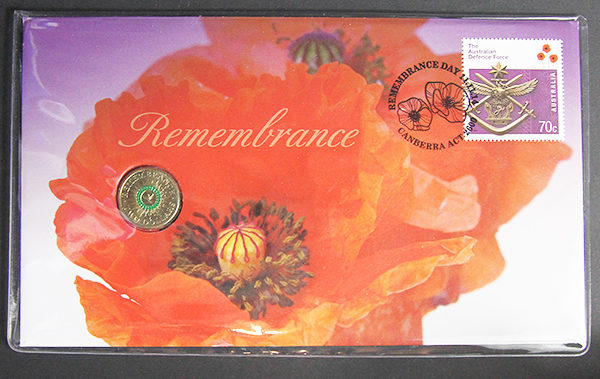 2014 Lest We Forget Coin And Stamp Set.