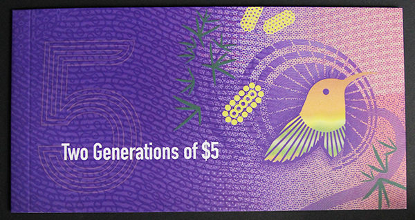 RBA Two Generation Of $5 Bank Notes