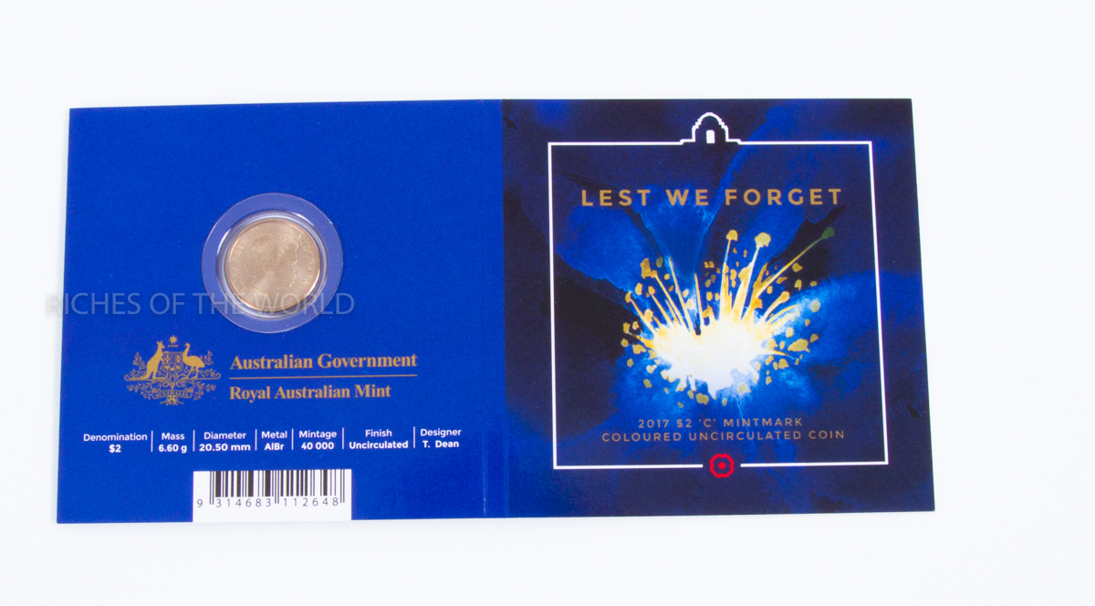 Australia's 2017 $2 Lest We Forget. ROW 306 - Image 2