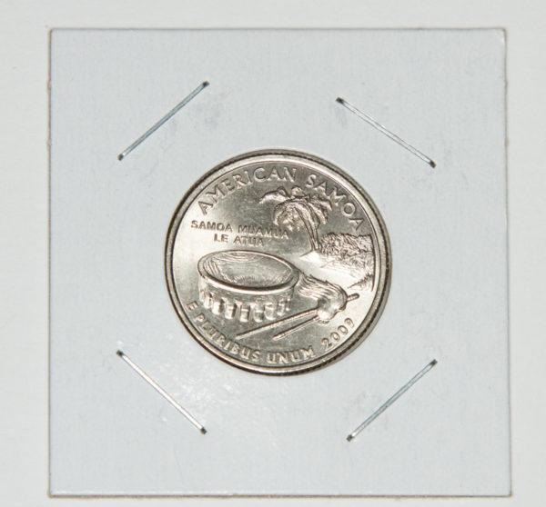 USA Quater Dollar Coin. 2009. American Samoa. AB 43.