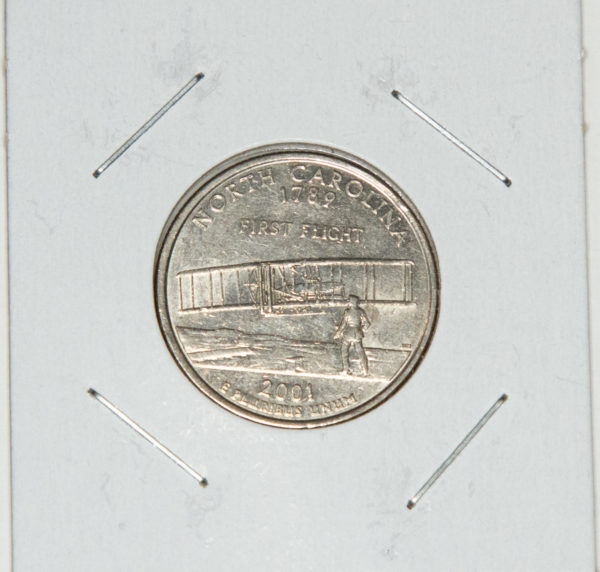 USA Quater Dollar 2001. North Carolina. AB44.