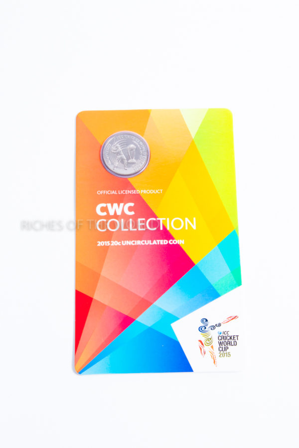 Australia's 2015 Cricket World Cup Coin 20 Cents. ROW 288.