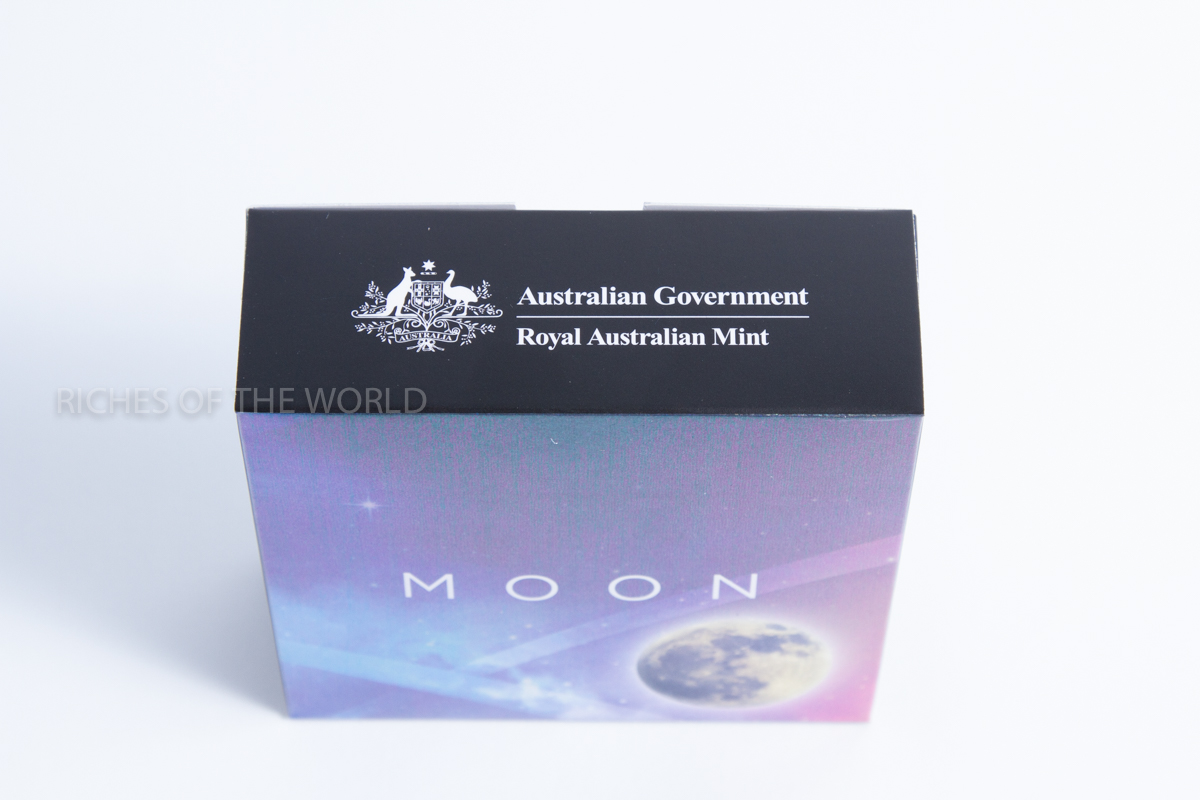 2019 Australia $5 Coloured Fine Silver Coin Featuring Moon - Image 3