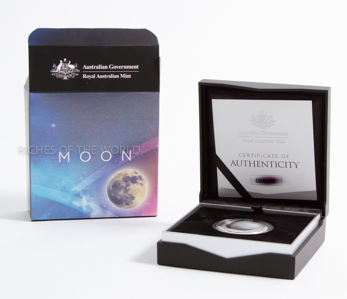 2019 Australia $5 Coloured Fine Silver Coin Featuring Moon