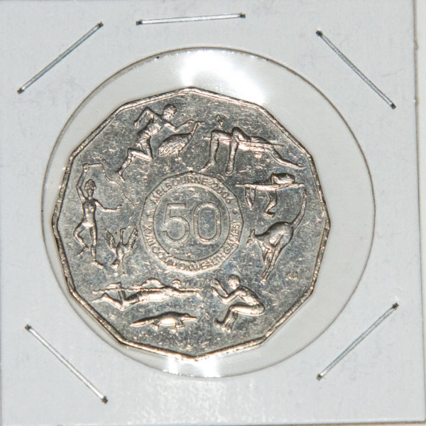 Australia 50 Cents. COMMONWEALTH GAMES MELBOURNE. AC18.