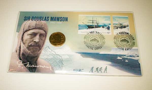 2012 Australian Post Coin and Stamp Collectable commemorating Sir Douglas Mawson. ROW316