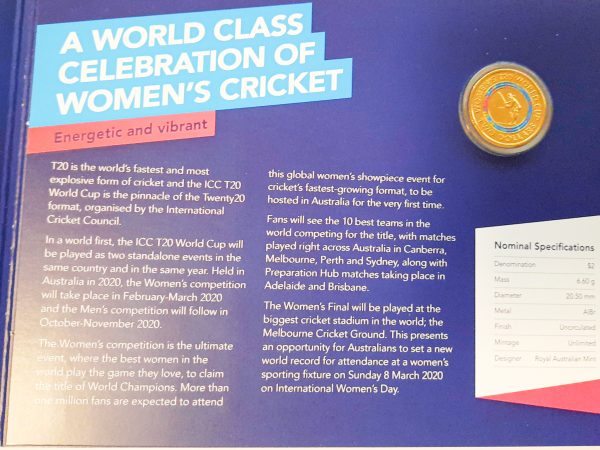 Australia 2020 $2 Unc Ft ICC Women's T20 WC 2020.ROW338 - Image 3